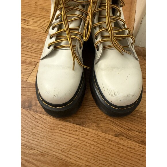Dr. DOC Martens Jadon Boots -side zip white Platform Shoe - Size 36 Womens 5 - Picture 2 of 2